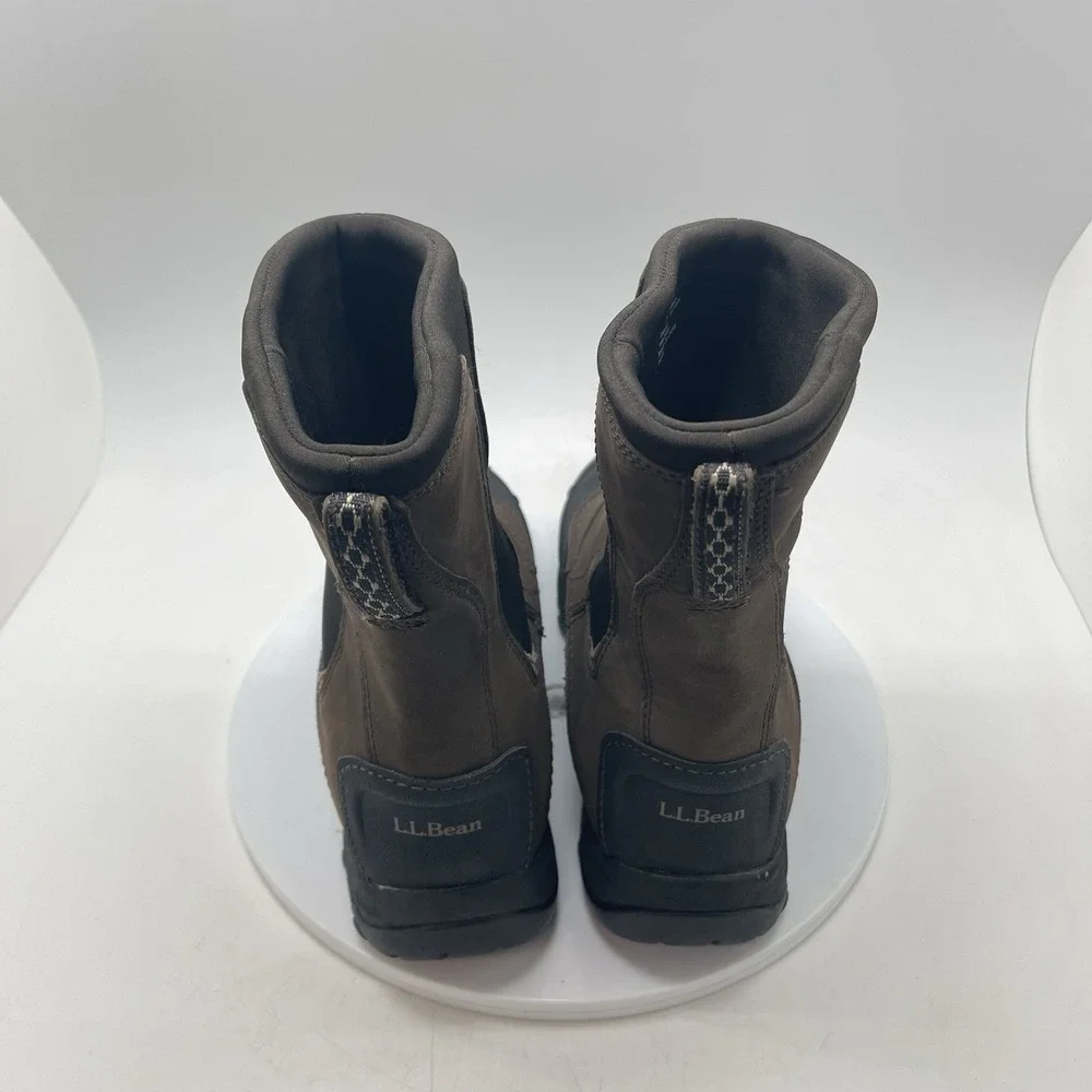 L.L. Bean Storm Chaser Boots Mens 7 M Black TEK 2.5 Waterproof Side Zip 258402